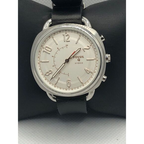 Fossil Q FTW1200 Women's Black Leather Analog Dial Wrist Hybrid Smart Watch HK20 - Picture 1 of 9